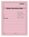 MESSAGE PADS, WHILE YOU WERE OUT, TOPS, 4.25" X 5.5", PINK, 50 SHEETS/PAD, 12 PADS/CT THUMBNAIL